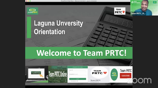 PHILIPPINE REVIEW TRAINING CENTER (PRTC) urges BS Accountancy Students of the Laguna University to become Certified Public Accountant (CPA)